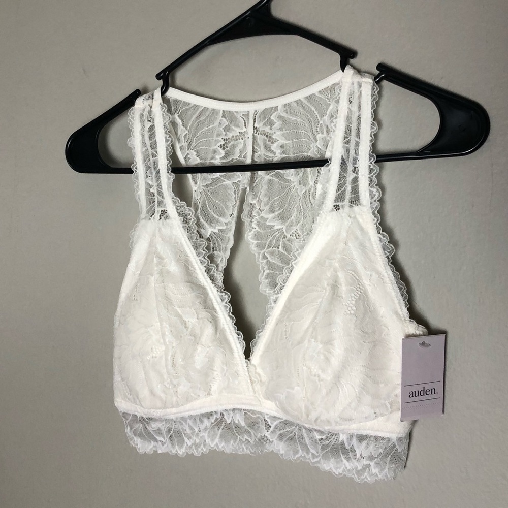 New! Auden White Lace Bralette